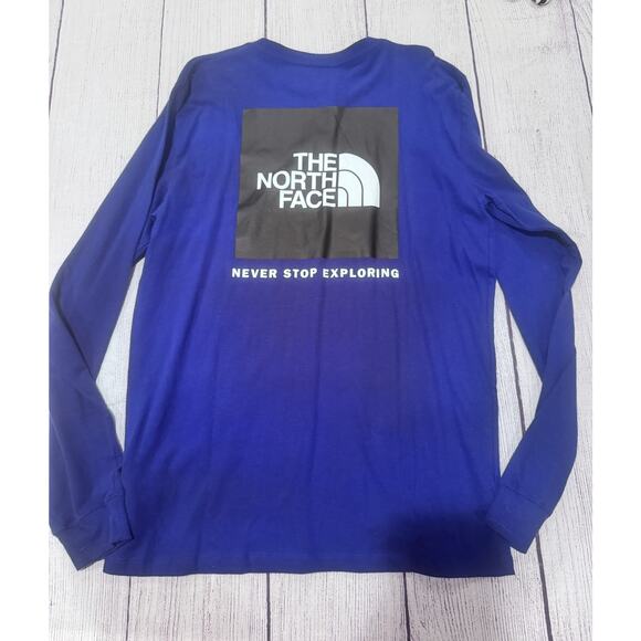The North Face  Mens Lapis Blue Long Sleeve Shirt  Size M - Picture 2 of 4